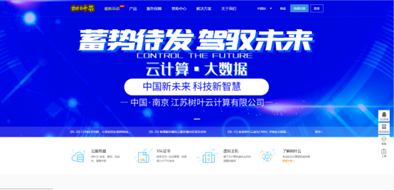 树叶云:江苏南京云服务器,5M-20M带宽,20G防御,32元/月起-心仪评测