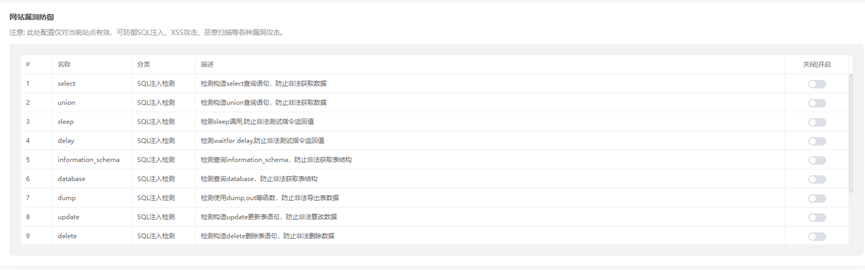 网站漏洞防护