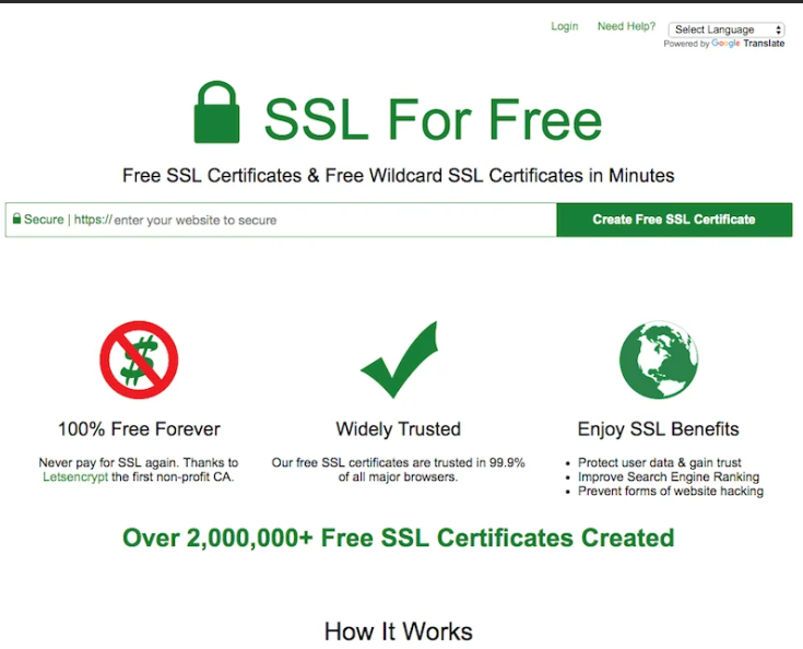 SSL For Free官网